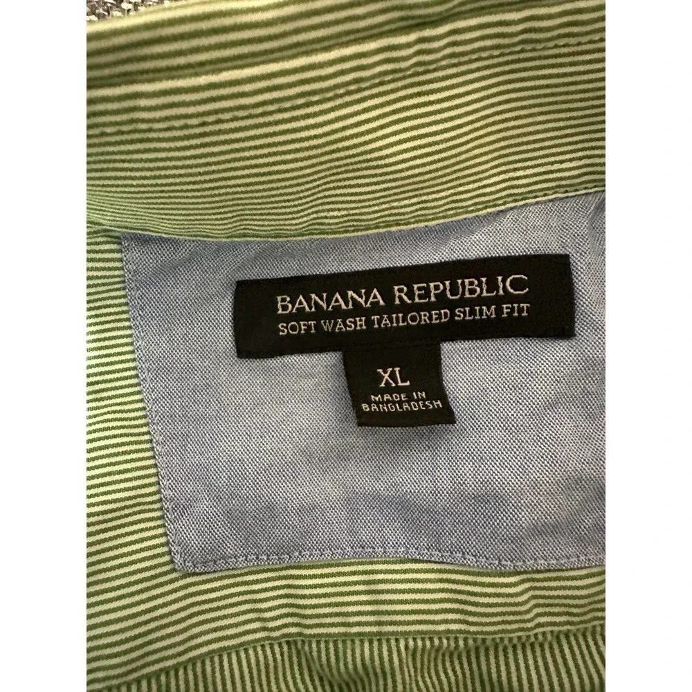Banana Republic Slim Fit Men's XL Striped Long Sleeve‎ Shirt